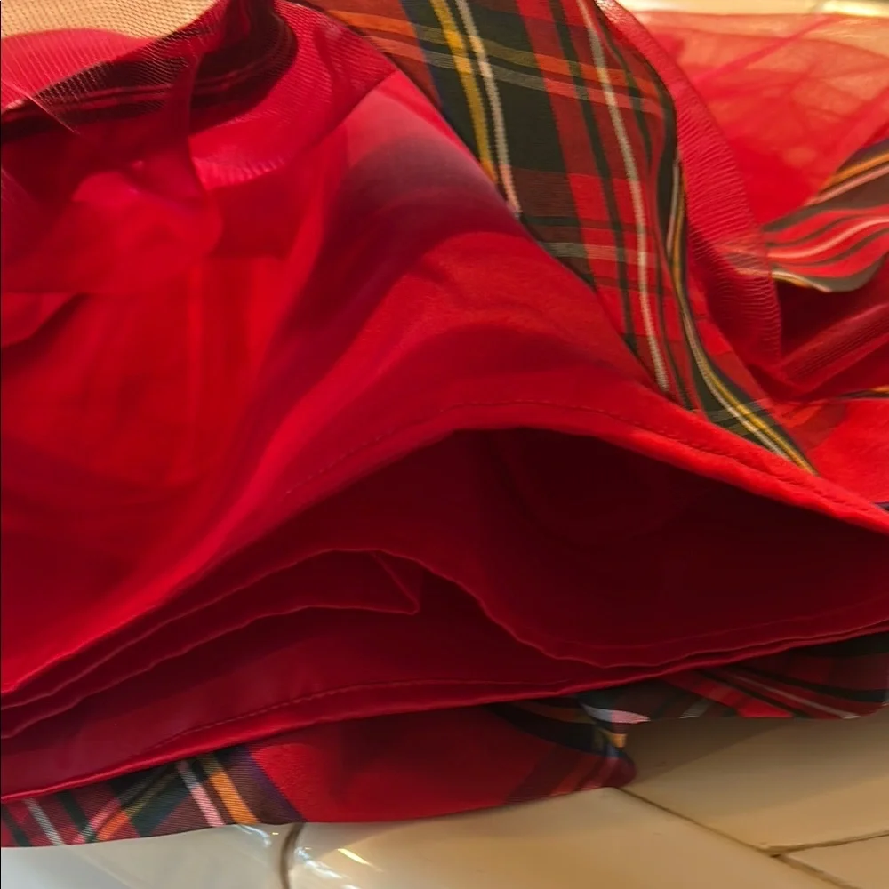 Blueberi Boulevard Red Plaid Kids Formal Dress - Picture 13 of 13